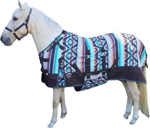 64" Horse 1200D Turnout Waterproof Fleece Lined Medium Winter Blanket 3B103LG in Kuwait