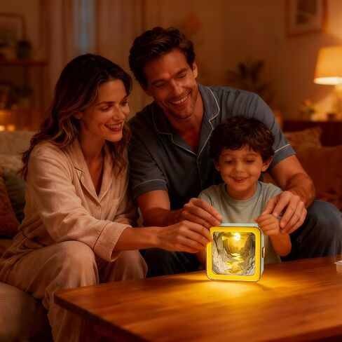 أحجية ثلاثية الأبعاد بإضاءة LED خشبية ثلاثية الأبعاد، ألغاز خشبية ثلاثية الأبعاد، ألغاز خشبية مضاءة بنور الشمس، كتاب قصص ليلية لديكور المنزل للأطفال والكبار، هدايا فريدة للأم والأب والأخت والزوجة in Kuwait