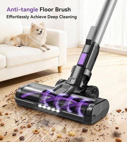S10K Cordless Vacuum Cleaner, 55Kpa 60mins Lightweight Stick Vacuum with Powerful Suction for Home, Rechargeable, Self-Standing, Handheld Vacuum Cleaners for Hardwood Floors, Carpets, Pet Hair in Saudi Arabia