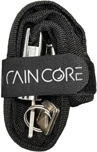 قفل كابل الدراجة بمفتاح من RAINCORE - كابل أمان من الألياف المركبة خفيف الوزن ومقاوم للقطع - قفل دراجة شديد التحمل مضاد للسرقة - 59 بوصة (150 سم)، 0.45 رطل - براءة اختراع في كوريا (59 بوصة) in Kuwait
