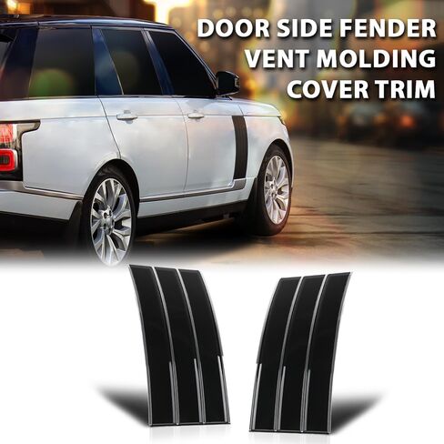 LQI Front Door Side Fender Vent Molding Cover Trim Compatible with Land Rover Range Rover Vogue L405 2013-2022 Left & Right Side Silver in Saudi Arabia