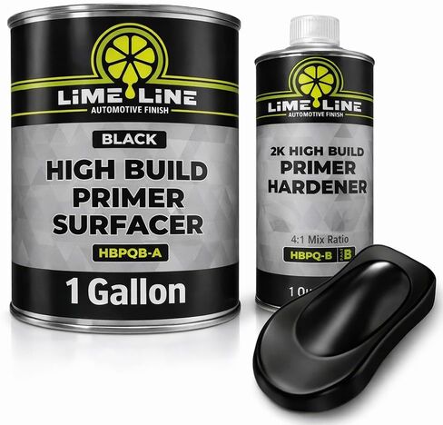 سطح تمهيدي للسيارات قابل للرمل من LiME Line، مباشر إلى المعدن، يوريتان عالي البناء 2k، مجموعة 1.25 جالون (رمادي فاتح) in Kuwait