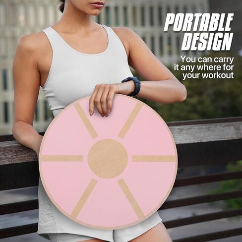 MADOG Wooden Wobble Balance Board for Adults, 15.5" Anti-Skid Sandpaper for Workout Core Trainer Physical Therapy, Home Gym Stability Board in Saudi Arabia