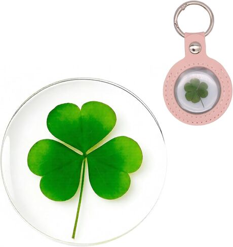 Real Shamrock Plant, Good Luck Charm Pocket Token - Keychain in Saudi Arabia