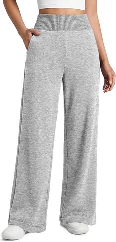 ATHMILE Wide Leg Sweatpants Women Baggy High Waist Straight Cute Lounge Casual Teen Girl Spring Pants with Pockets 2026 in Saudi Arabia