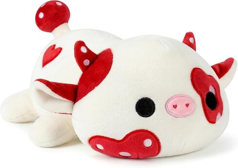 وسادة بقرة لطيفة من Onsoyours، بقرة فطر محشوة ناعمة، لعبة حيوانات إسفنجية من القطيفة للأطفال (بقرة فطر حمراء، 30.48 سم) in Kuwait
