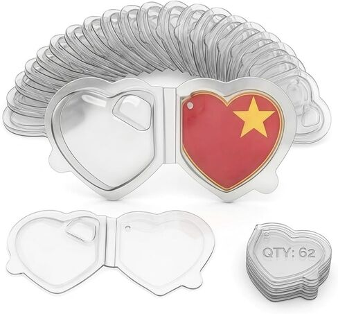 32-Pack Beanie Baby Tag Protectors – Clear Plastic Heart Tag Covers for Ty Hang Tags – Durable Sleeves for Beanie Babies, Boos, Buddies, Classics – Collector’s Tag Shield Case in Kuwait