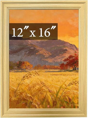 alazyhome 16x24 Picture Frame for Wall, Woodgrain Photo Frame for Photos or Posters, Vertical or Horizontal Hanging, Home Bedroom Gallery Wall Decor, 1 Pack in Saudi Arabia