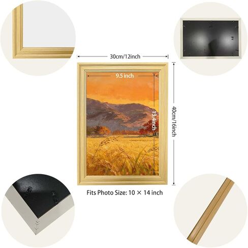 alazyhome 16x24 Picture Frame for Wall, Woodgrain Photo Frame for Photos or Posters, Vertical or Horizontal Hanging, Home Bedroom Gallery Wall Decor, 1 Pack in Saudi Arabia