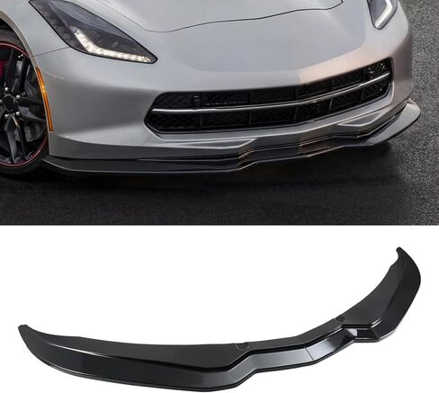 Gloss Black Front Bumper Lip Compatible with Corvette C7 2014-2019, Front Splitter Protector Body Kit in Saudi Arabia