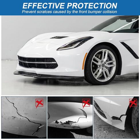 Gloss Black Front Bumper Lip Compatible with Corvette C7 2014-2019, Front Splitter Protector Body Kit in Saudi Arabia