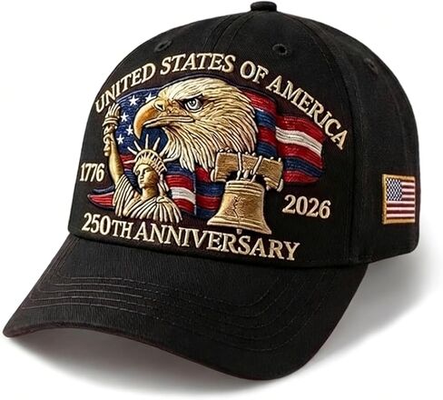 250 Anniversary USA Hat, USA 250th Anniversary Celebration Hat, Adjustable Retro Bald Eagle Patriotic Cap for Men Women in Saudi Arabia
