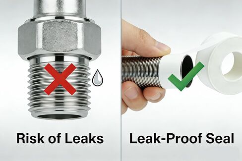 3/4 Inch(W) X 520 Inches(L) PTFE Thread Seal Tape,Teflon Tape for Plumbers,Non-Stick,Leak-Proof,Easy to Apply,Plumbing Shower Head Pipe White in Saudi Arabia
