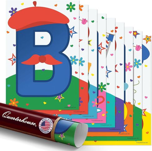 مجموعة ملصقات الترحيب من Quarterhouse Bienvenue، الفرنسية - مواد تعليمية للفصل الدراسي ESL للطلاب والمعلمين من مرحلة الروضة حتى الصف الثاني عشر، مجموعة مكونة من 9 قطع، 12 × 18 بوصة، متينة للغاية in Kuwait