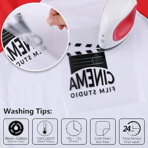 CAREGY HTV Heat Transfer Vinyl Bundle: 80 Pack 12" x 10" Iron on Vinyl for T-Shirt, 53 Assorted Colors for All Cutter Machine or Heat Press Machine in Saudi Arabia