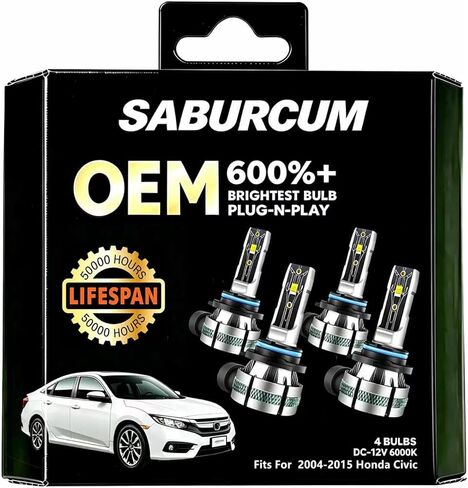 Fits for 2007-2018 Toyota Camry Light Bulbs High Low Beam/Fog Lights,Super Bright 1:1 as Halogen 2008 2009 2010 2011 2012 2013 2014 2015 2016 2017 camry Bulbs,6000K White in Saudi Arabia