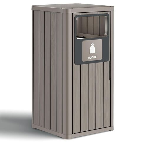 Outdoor Trash Can Waterproof Resin Patio Garbage Can for Outdoor Trash Bin for Patio, Garden, Black (22 Gallon) in Saudi Arabia