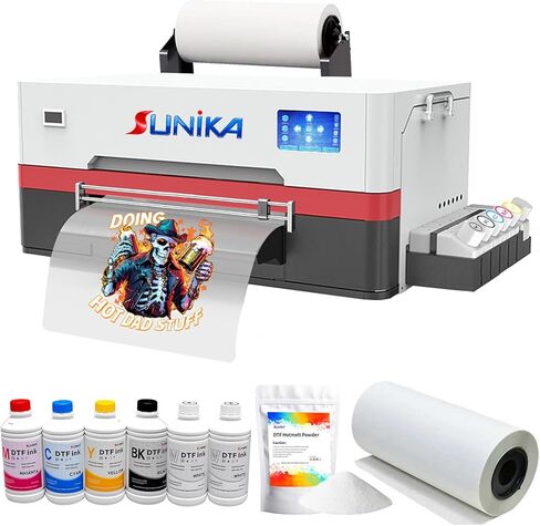 A3 DTF Printer, Direct to Film 13-inch DTF Transfer Printer with XP600 Print Head and White Ink Circulation,Semi-Automatic Cleaning Module for DIY Print T-Shirts in Saudi Arabia