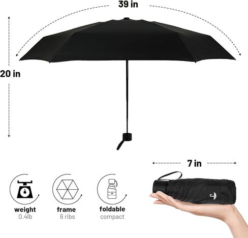 Compact Travel Umbrella Mini Umbrellas for Rain Waterproof Windproof Umbrella Portable Lightweight Small Umbrellas for Women and Men in Saudi Arabia
