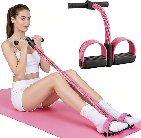 Pedal Resistance Bands with Handles, New Model 6 Tube Resistance Foot Pedal, Multifunctional Rubber Resistance Bands, Suitable for Waist, Arms, Abdomen, and Legs in Saudi Arabia