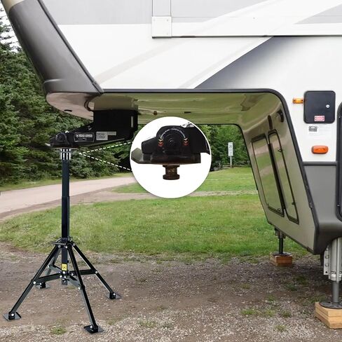 5th Wheel RV Tripod Stabilizer Heavy Duty 4-Leg King Pin Quadripod Jack, Drill Adjustable, Height Adjustable 30" to 57.5", 5500 LBS Load Capacity, Power Operated Jack in Saudi Arabia
