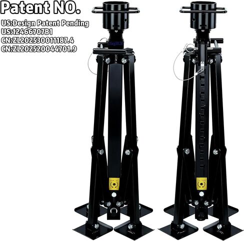 5th Wheel RV Tripod Stabilizer Heavy Duty 4-Leg King Pin Quadripod Jack, Drill Adjustable, Height Adjustable 30" to 57.5", 5500 LBS Load Capacity, Power Operated Jack in Saudi Arabia