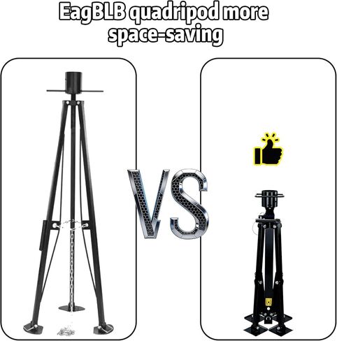 5th Wheel RV Tripod Stabilizer Heavy Duty 4-Leg King Pin Quadripod Jack, Drill Adjustable, Height Adjustable 30" to 57.5", 5500 LBS Load Capacity, Power Operated Jack in Saudi Arabia