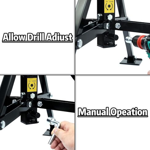 5th Wheel RV Tripod Stabilizer Heavy Duty 4-Leg King Pin Quadripod Jack, Drill Adjustable, Height Adjustable 30" to 57.5", 5500 LBS Load Capacity, Power Operated Jack in Saudi Arabia