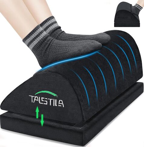 TALSTILA مسند للقدمين تحت المكتب في العمل، مسند للقدمين مع جيب أقدام فخمة دافئة، مسند قدم مريح من إسفنج الذاكرة قابل للتعديل لكرسي المكتب، مقعد قدم للمكتب - تخفيف آلام الظهر والساق in Kuwait