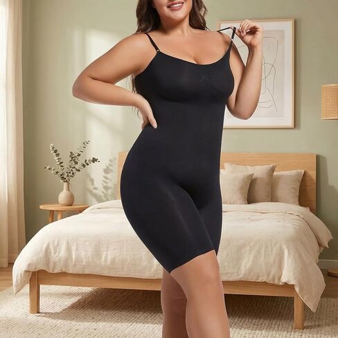 Waist Trainer Bodysuit for Women Tummy Control Slimming Shapewear Round Neck Seamless Butt Lifter Body Shaper Jumpsuit in Saudi Arabia