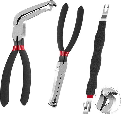4 Pieces Electrical Disconnect Pliers, 8in Automotive Tools kit with Electrical Plug Connector Disconnect Tool and Connector Separator and Hose Clamp Pliers in Saudi Arabia