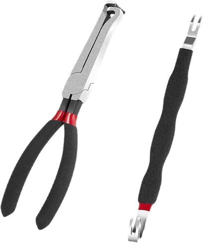 4 Pieces Electrical Disconnect Pliers, 8in Automotive Tools kit with Electrical Plug Connector Disconnect Tool and Connector Separator and Hose Clamp Pliers in Saudi Arabia