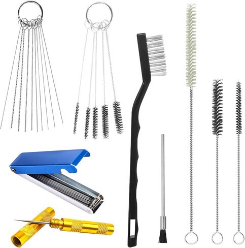 7Pcs Carburetor Jet Cleaning Tool, Professional Carb Jet Cleaning Kit & Welding Tip Cleaner with Brushes, Stainless Steel Needles & Hooks for Motorcycle ATV Chainsaw & Welder in Saudi Arabia