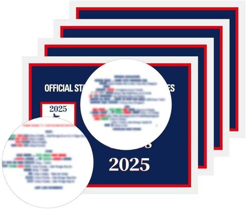 بطاقات ما جونغ 2025، 4 قطع مراجعة رسمية - طباعة كبيرة، سهلة القراءة - مجموعة بطاقات قواعد ماه جونغ الأمريكية، أفضل هدية تقاعد ما جونغ للنساء in Kuwait