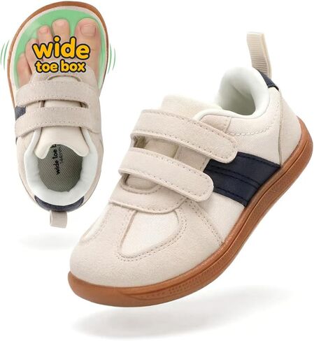 Toddler Barefoot Shoes Boys Girls: Zero Drop Kids Sneakers Non-Slip First Walking Shoes Lightweight Preschool Tennis Shoe for Outdoor Activities in Saudi Arabia