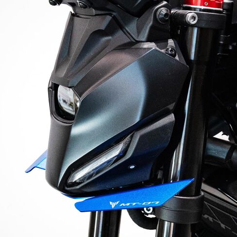 يناسب Yamaha MT-07 MT07 MT 07 FZ07 2025 2026 ملحقات الدراجات النارية الألومنيوم المفسدات الأمامية الهوائية الجناح الأمامي العاري (أسود) in Kuwait