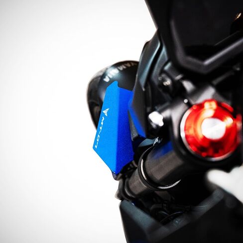 يناسب Yamaha MT-07 MT07 MT 07 FZ07 2025 2026 ملحقات الدراجات النارية الألومنيوم المفسدات الأمامية الهوائية الجناح الأمامي العاري (أسود) in Kuwait