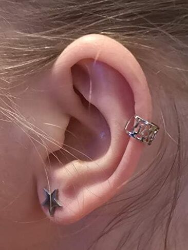 5pcs Ear Cuffs non Piercing Ear Cuff Earrings Silver Gold Ear Cuff Earrings for Women Hypoallergenic non Pierced Clip on Cartilage Earring Hoop Conch Earring Hoops in Saudi Arabia