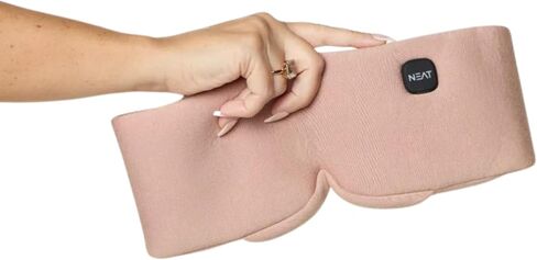 Heated Eye Mask - Cordless Eye Mask for Dry & Tired Eyes - 4 Adjustable Temperature Settings - Rechargeable and Light Blocking, Washable Cover for Cleaning (Ocean Stone) in Saudi Arabia