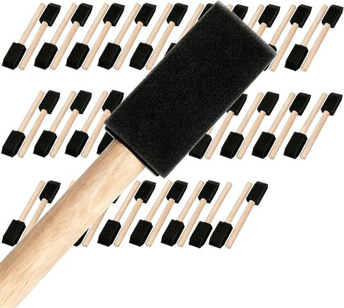 Foam Paint Brushes, 2 Inch, Sponge Paint Brush, Paint Sponges, Detachable Handles, Sponge Brushes Set, Light and Durable, Poly Foam Brushes for Painting, Staining, Varnishing and Art Crafts in Saudi Arabia