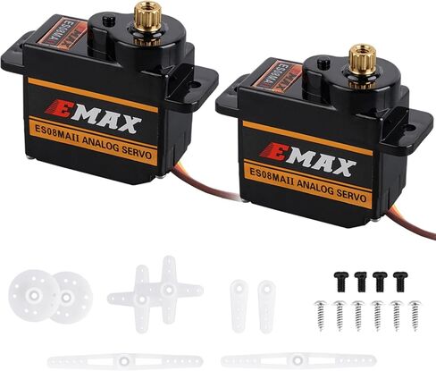 EMAX ES08MA II 12g Mini Metal Gear Analog Servo لطراز RC (عبوة من 4) in Kuwait