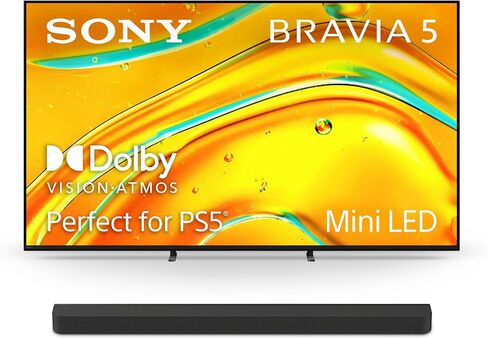 Sony BRAVIA 5 65 Inch TV, Mini LED, 4K Smart Google TV, XR Processor with AI Technology,120hz Television with Dolby Vision/Atmos, Exclusive Features for PlayStation®5, K-65XR50 in Saudi Arabia