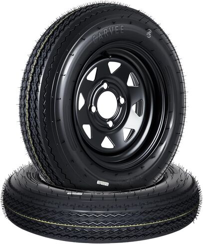 Garvee 2-Pack 4.80-12 4.80x12 480-12 Trailer Tires with 12" Rims, 4 Lug on 4" Bolt Pattern, 6PR Load Range C, Heavy Duty 4.80x12 4.8-12 Tires for Utility, Boat, Camper, Cargo Trailers in Saudi Arabia