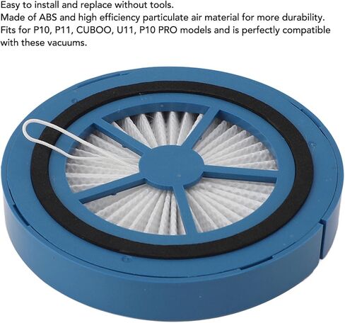 Yosoo High Efficiency Vacuum Cleaner Filter Accessory, Easy to Install, Compatible with P10, P11, U11, P10 PRO, With Proper Thickness, For Dust Stoppage (Black) in Saudi Arabia