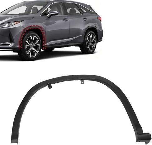 SecosAutoparts Fender Trim Front Right Side Compatible with Lexus RX350 RX350L RX450h RX450hL 2019 2020 2021 2022 Replace# 756010E110, LX1291103 in Saudi Arabia