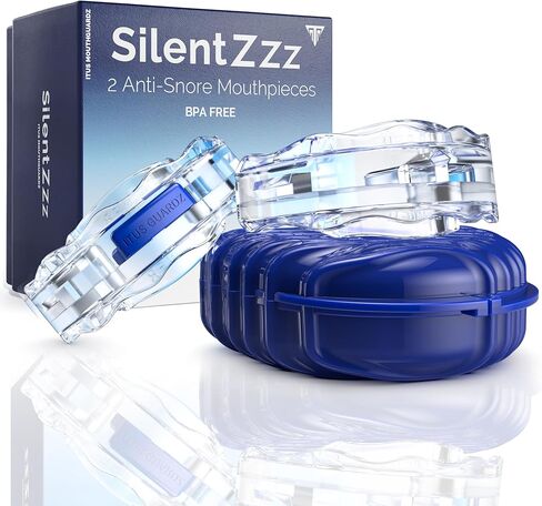 SilentZzz – USA-Designed & FDA-Cleared All EVA Anti Snoring Mouthguards (1+1 Backup) – Adjustable Anti Snore Mouthpieces with Patented Design for a Silent Night's Sleep, Medium Size in Saudi Arabia