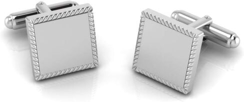 Sterling Silver Oval Stepped Cufflinks – Handcrafted Solid Sterling Silver Men’s Accessory, Engravable Polished Finish, Elegant Groomsmen & Formal Gift in Saudi Arabia