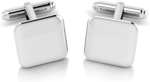 Sterling Silver Oval Stepped Cufflinks – Handcrafted Solid Sterling Silver Men’s Accessory, Engravable Polished Finish, Elegant Groomsmen & Formal Gift in Saudi Arabia