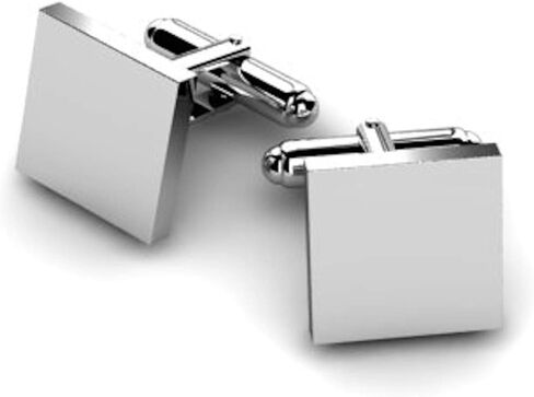 Sterling Silver Oval Stepped Cufflinks – Handcrafted Solid Sterling Silver Men’s Accessory, Engravable Polished Finish, Elegant Groomsmen & Formal Gift in Saudi Arabia