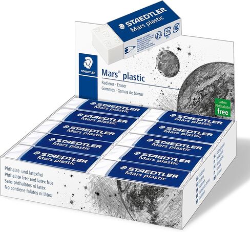 STAEDTLER ‎526 50 Mars Eraser, Latex & Phthalate-Free - Medium Size 65x23x13 mm (Pack of 20) in Saudi Arabia